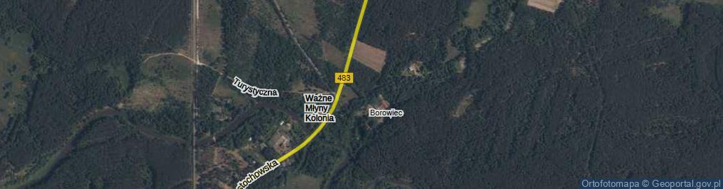 Zdjęcie satelitarne Na Borowiec ul.